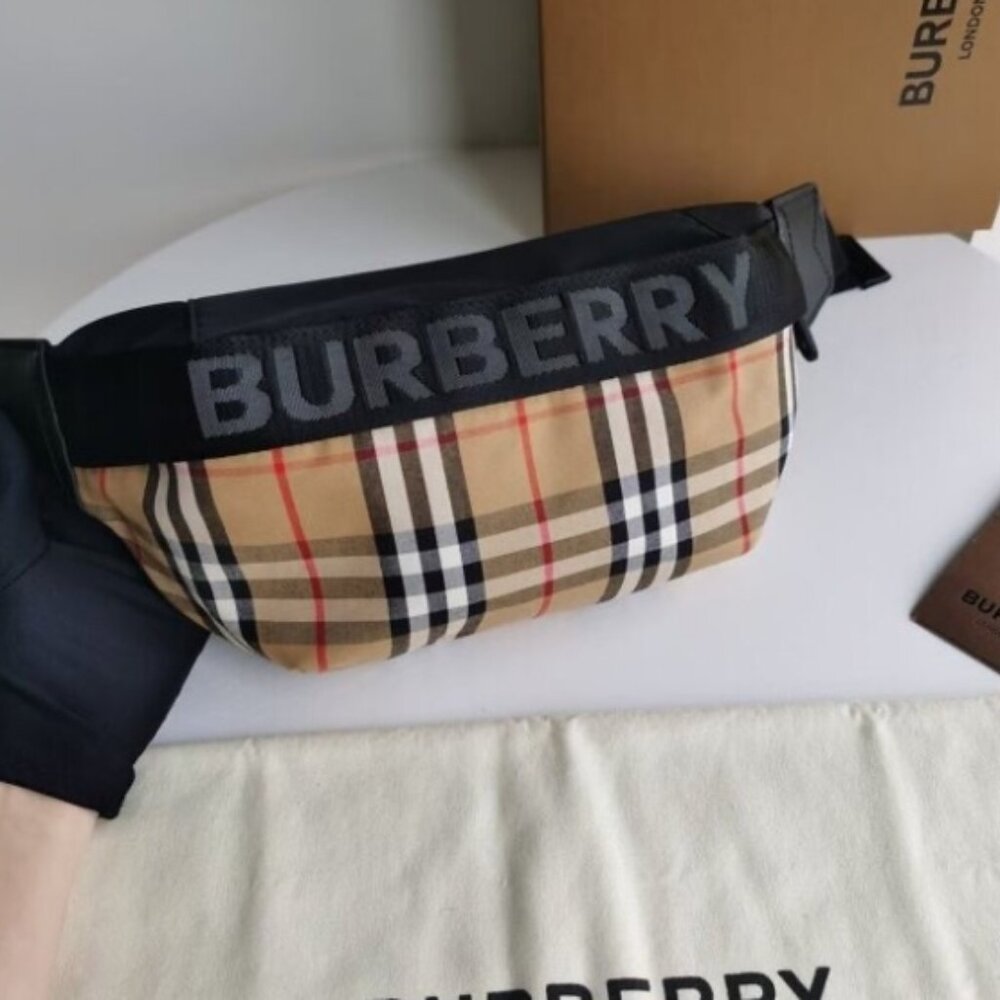 Burberry Beige and Black Belt Bag